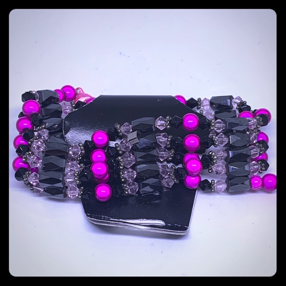 Magnetic beaded convertible necklace JW-103